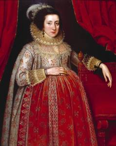 Portrait of a Woman in Red 1620 by Marcus Gheeraerts II 1561 or 2-1636